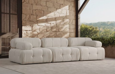 Modulaire zitbank Bubble Deluxe bouclé | Atelier Del Sofa