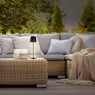 Brilliant Kaami LED tafellamp, dimbaar zwart mat