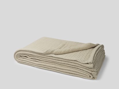 Yumeko Sprei mousseline katoen stitch light taupe 200x220 100% biologisch katoen (mousseline)