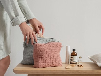 Yumeko Toilettas mousseline katoen sage green 100% biologisch katoen