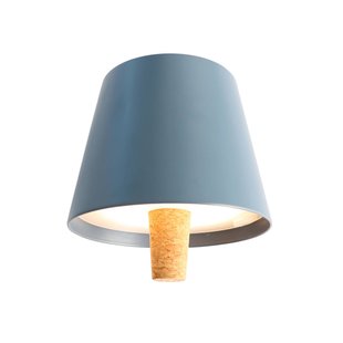 Lindby LED-accubordlamp Linor, rookgrijs, USB, dimbaar