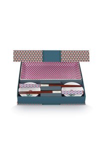 Pip Studio Oriental Flower Festival Sushi Set Blauw