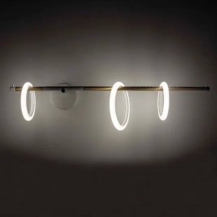 Marchetti Ulaop LED wandlamp, drie ringen, rechts, zwart
