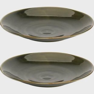 Palmer Bord Midori 25.5 cm Groen Porselein 2 stuks