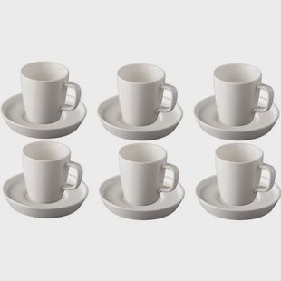 Palmer Koffiekop en schotel Da Vinci 16 cl 11 cm Offwhite 6 stuk(s)