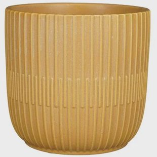 Mica Decorations - Plantenpot - okergeel - stripes - D19 x H18 cm Mica Decorations - Plantenpot - okergeel - stripes - D19 x H18 cm