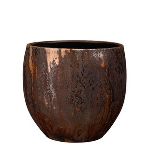 Mica Decorations Roel Bloempot - 28x28x28 cm - Terracotta - Roest Mica Decorations Roel Bloempot - 28x28x28 cm - Terracotta - Roest