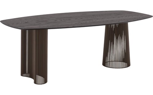 Goossens Excellent Eettafel Uniek, Semi ovaal 200 x 110 cm