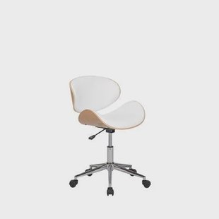 Beliani - ROTTERDAM - Bureaustoel - Wit - Kunstleer