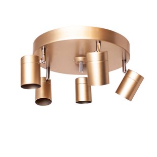 By Rydéns Correct plafondspot 5-lamps mat goud