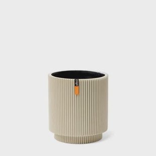Capi Europe - Vaas cilinder Groove - 23x25 - Beige