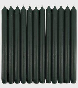 HEMA Lange huishoudkaarsen Ø2.2x29 - 12 stuks donkergroen (donkergroen)