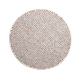 Nordic Weavers Rond wollen vloerkleed Lett - wit|beige - 300 cm