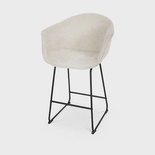 Nolon Nino-Otis Barkrukken Set van 2 - Beige - Zwart - 65 cm