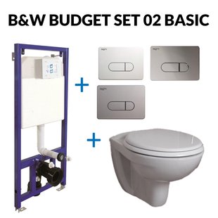 Toiletset Budget Set 02 B&W Compact Met B&W Drukplaat
