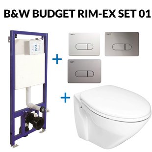 Toiletset Budget 78 B&W Rim-Ex Met B&W Drukplaat