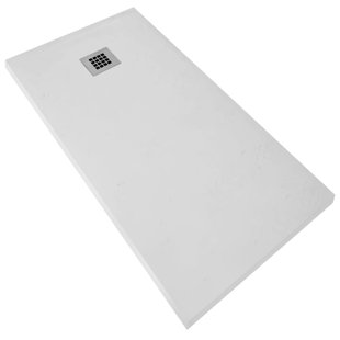 Douchebak BWS Renovi 160x90x3 cm Composietsteen Mat Wit