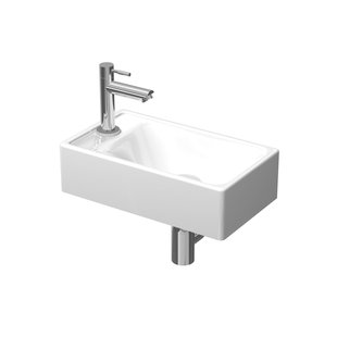 Fonteinpack Proline Porselein Glans Wit (kraangat links) Chroom