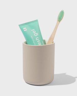 HEMA Tandenborstelhouder mat keramiek zand Ø8x10 (zand)