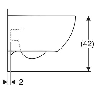 Geberit Acanto Wandcloset - diepspoel - gesloten vorm - turboflush - keratect - wit 502.717.00.8