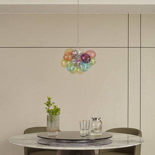 Lucande hanglamp Diborah, Ø 40 cm, kleurrijk, glas, G9 Lucande hanglamp Diborah, Ø 40 cm, kleurrijk, glas, G9