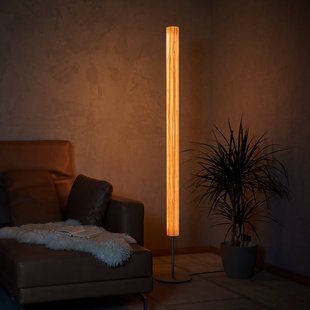 LeuchtNatur Gracia, met staaf, walnoothouten voet zwart