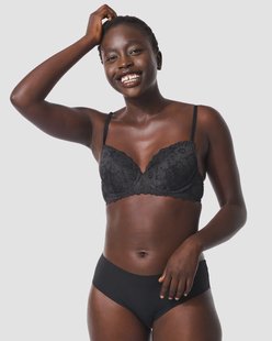 HEMA Voorgevormde kanten bh met beugel zwart (zwart)
