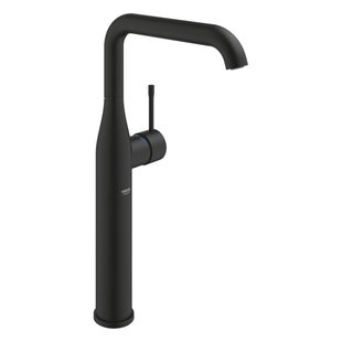 Grohe Essence New 1-gats wastafelkraan xl-size m. gladde body voorsprong 17.9cm phantom black 24170kf1
