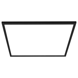 Lindby LED paneel Lamin, zwart, 40 cm, CCT, dimbaar, afstandsbediening
