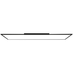 Lindby LED paneel Lamin, zwart, 120cm, CCT, dimbaar, afstandsbediening