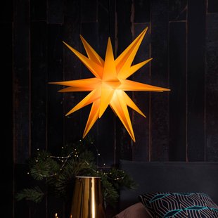 STERNTALER LED-ster, geel, Ø 40 cm, 18 punten, IP44