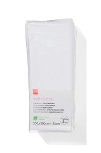HEMA Boxspring hoeslaken 200x200/220cm zacht katoen wit (wit)