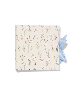 HEMA Fotoboek met strik 24x24.5 papier bloemen