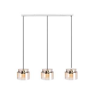 Lucande Diano hanglamp, amber, 3-lamps Lucande Diano hanglamp, amber, 3-lamps