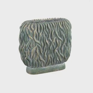 PTMD Brendan Bloempot - 30x15x28 cm - Cement - Groen PTMD Brendan Bloempot - 30x15x28 cm - Cement - Groen