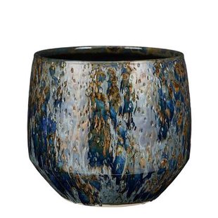 Mica Decorations Harris Bloempot - 29x29x26 cm - Keramiek - Blauw Mica Decorations Harris Bloempot - 29x29x26 cm - Keramiek - Blauw