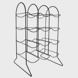 Svenska Living Wijnrek - 12 flessen - zwart - metaal - 29 x 47 x 28 cm