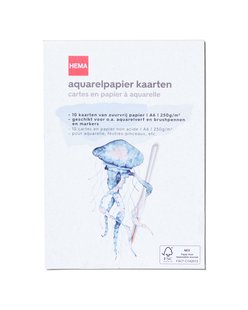 HEMA Kaarten van aquarelpapier A6