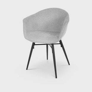 Nolon Nova-Otis Eetkamerstoelen Set van 2 - Lichtgrijs - Zwart