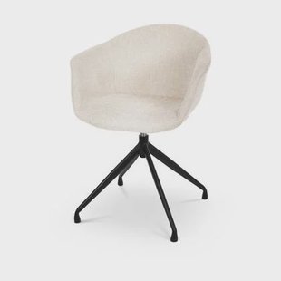 Nolon Nola-Otis Draaibare Eetkamerstoelen Set - Beige - Zwart