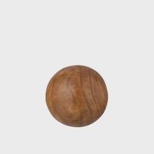 J-Line decoratie Bal - hout - bruin - medium