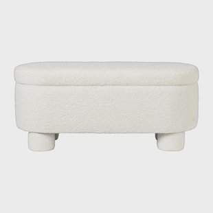 Opbergbank teddy dodo - wit - 43x100x42 cm