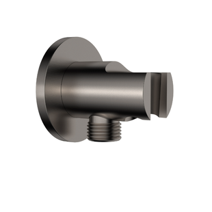 Wandaansluitbocht BWS Astev Met Handdouche Houder Rond 1/2 Gunmetal