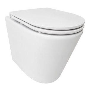 Vesta Rimless Wandcloset Tornado Wiesbaden Flush Mat Wit Met Flatline Toiletzitting Softclose En Quick Release Mat Wit