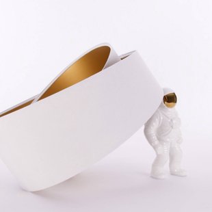 Maco Design Kap Chloe, Ø 50 cm, buitenkant wit, binnenkant goud