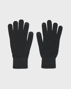 HEMA Heren handschoenen met touchscreen gebreid (zwart)