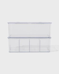 HEMA Opbergdozen met deksel en divider - 2 stuks