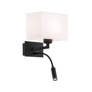 Argon Wandlamp Harry, hoekig, zwart/zwart/wit