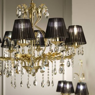 ONLI Kroonluchter Karen 8-lamps goud/zwart