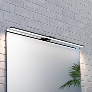 MCJ LED spiegellamp Triga IP44 zwart 80cm, 4.000K